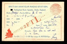 QSL Card Radio UK G2FTL 1940