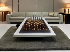 Elegant chess set: wood border