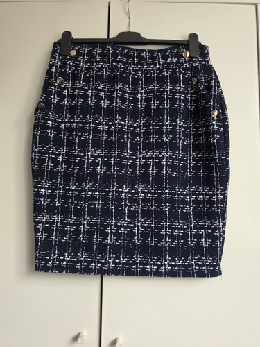 Shein dark navy blue grid - dark,
