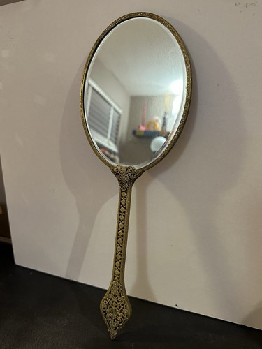 Vintage brass filigree hand - vintage,