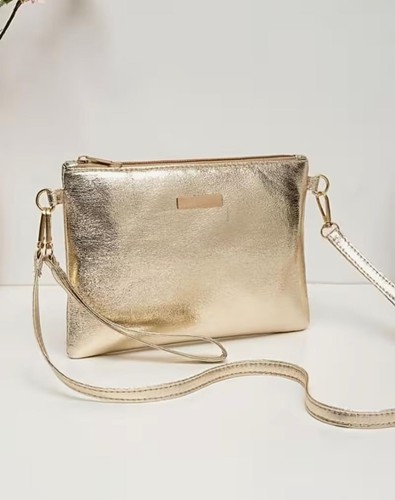 Women gold crossbody bag - gold,