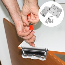 2Pcs Self Closing Door Hinges Automatic Closure for Garage and Screen Doors