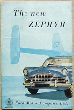 FORD ZEPHYR Car Sales Brochure 1956 #X9014/356