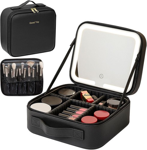 Travel makeup bag with led - travel,