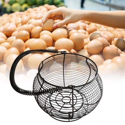 Metal wire egg basket - metal,