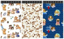 Trendy Pups Fabric 112cm wide 100% Cotton by Studio E Designer Dogs Bones