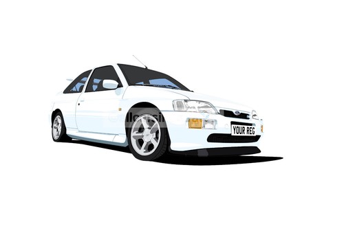 Escort cosworth art print - escort,
