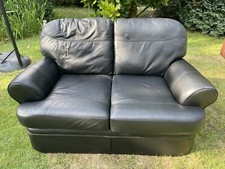 marks and spencer Black Leather 2 Seater Sofa 