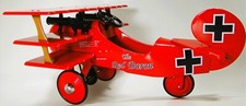 Pre WW2 Pedal Plane WW1 48Fokker51Airplane17Model f Baron Triplane Red4Car b p