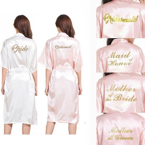 Satin robe wedding - satin, bride