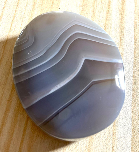 Natural blue grey lace agate - natural, blue/grey
