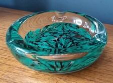 Vintage Mid Century Liskeard Heavy Glass Ashtray Bowl - Jim Dyer 