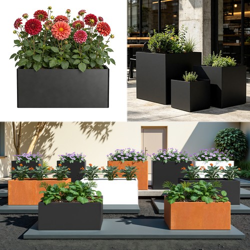 Large metal planter box - metal,