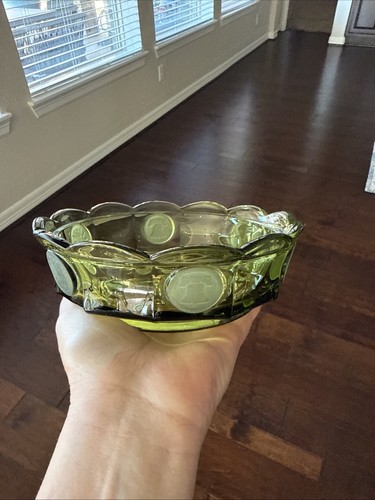 Fostoria coin glass olive - glass,
