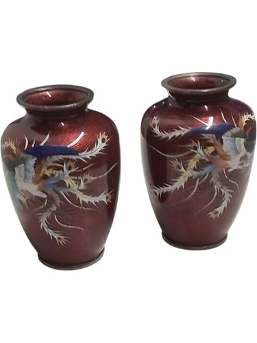 Pair japanese cloisonne - pair,