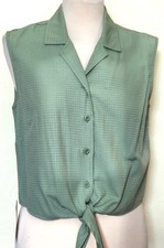 Womens 1940's 50s Tie Blouse