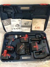 BOSCH GBH 24V + GSR 14.4V Drill/SDS Hammer Drill Twin Set+Batteries +Charger GWO