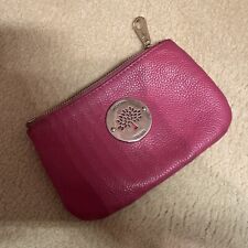 Mulberry leather cosmetic pouch