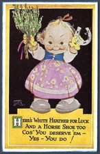 Here's white heather for luck