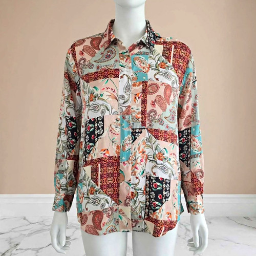 Zara patchwork paisley shirt - patchwork,