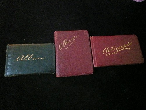 Antique autograph books - autograph, x3