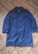 Vintage Mens Swallow Rain Jacket Trench Coat Made In England Blue Large 1960s