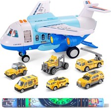 TEMI Cargo Plane Toy Jet w/ 6