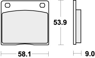 Sbs brake pads rear - rear, for