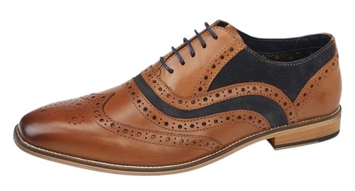 Mens leather oxford brogues - leather,