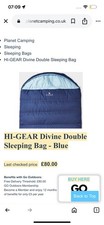 HI-GEAR Divine Double Sleeping Bag Used Twice