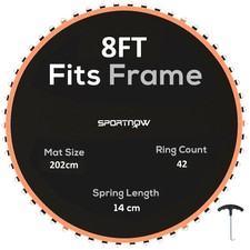 SPORTNOW Trampoline Mat 8ft Orange, Refurbished