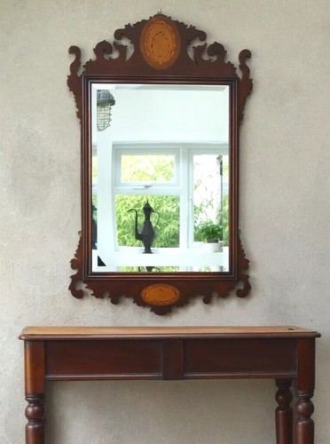 Antique mirror regency inlayed - antique,