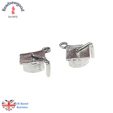 10 Antique Silver 3D Mortar