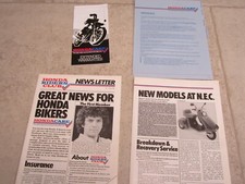 Honda News 1982 NS500 RS1000W NR500 RS1000  XL500 Paris Dakar  Brochure Rare