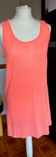 VGC HOLIDAY at MATALAN Fluro Coral Orange TWIST Racer Back Long Line Top S £1