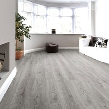 WATER RESISTANT Laminate Flooring 12mm Textured Grey Brown Oak Wood Underlay AC5