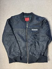 Guess jacket bomber womens black X Large Uk 16 (F)