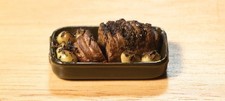 Dolls House Miniature 1/12th Scale Roasting Tin of Beef and Potatoes 6712