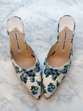 Manolo Blahnik Blue Floral