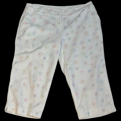 Bhs white linen crop - linen,