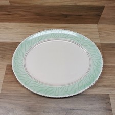 BurleighWare Balmoral Green Art Deco Medium Oval Platter  - 12" x 10"