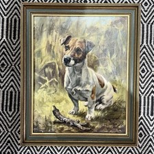 George Pitman-Hooker (British, 20th Century) original Jack Russell oil painting 