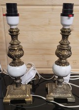 Vintage Brass And Marble Onyx