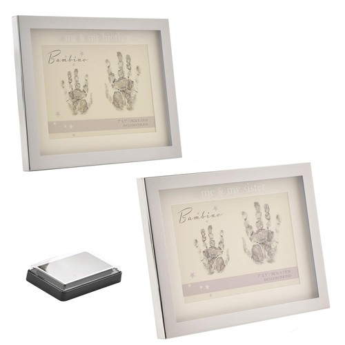 Baby handprint frame silver - baby,