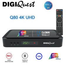 Tivusat Digiquest Q80 UHD 4K Ultra HD with Activated Tivusat Card for Italian TV
