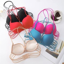 Smooth Seamless Sexy Halter Neck Bra Underwear Fashionable Push-up Bra