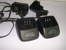 2 X KENWOOD KSC-35S CHARGER WITH UK PLUG (FOR WALKIE-TALKIE RADIO)
