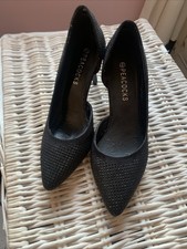 Black Sparkle Shoes Size 6