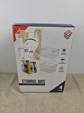 CLEARSPACE Plastic Storage Bins Perfect Kitchen Organisation or Pantry Storage