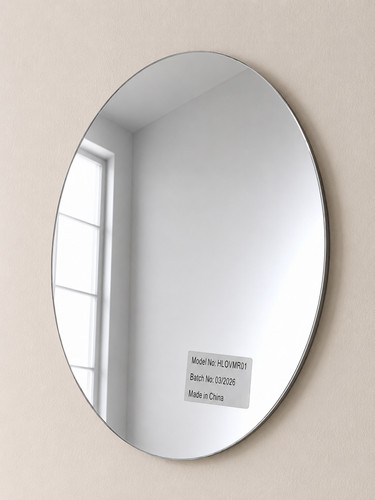 Frameless oval wall adhesive - frameless,
